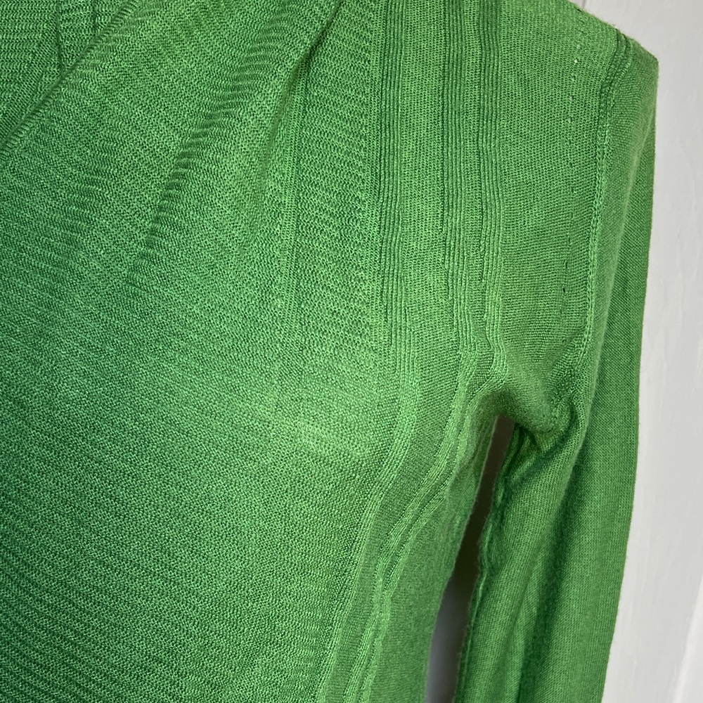 🍃Green Open Front Women's Sweater - Picture 4 of 15